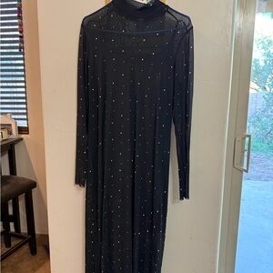 Wild Fable Black Long Sleeve Dress with Sparkle